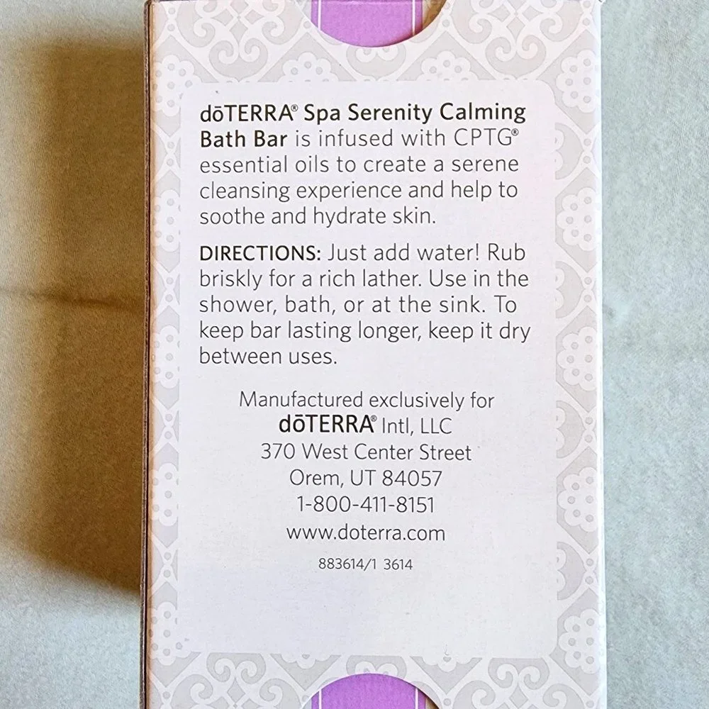 doTerra Essential Oil SERENITY Bath Bar Soap - NEW in Box